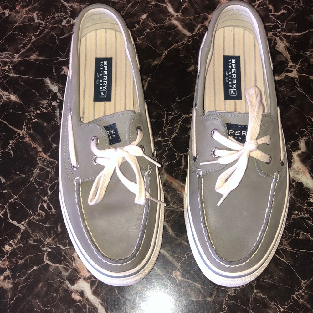 Sperry Bahama Grey Burnish Leather